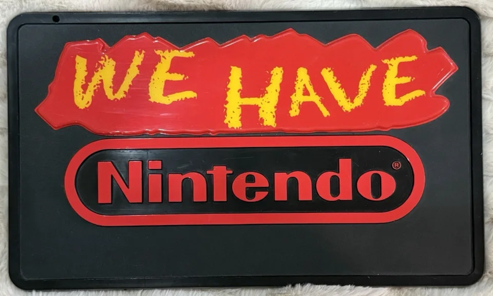 A vintage Nintendo store display sign from the JBR Collection